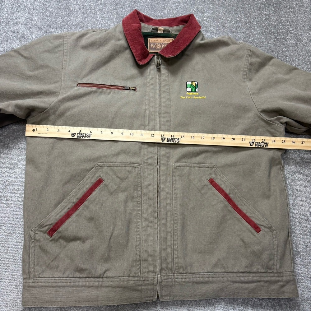 Vintage Agrigold Corn Large Canvas Lined Chore Farm Jacket Corduroy Detroit - Picture 7 of 9